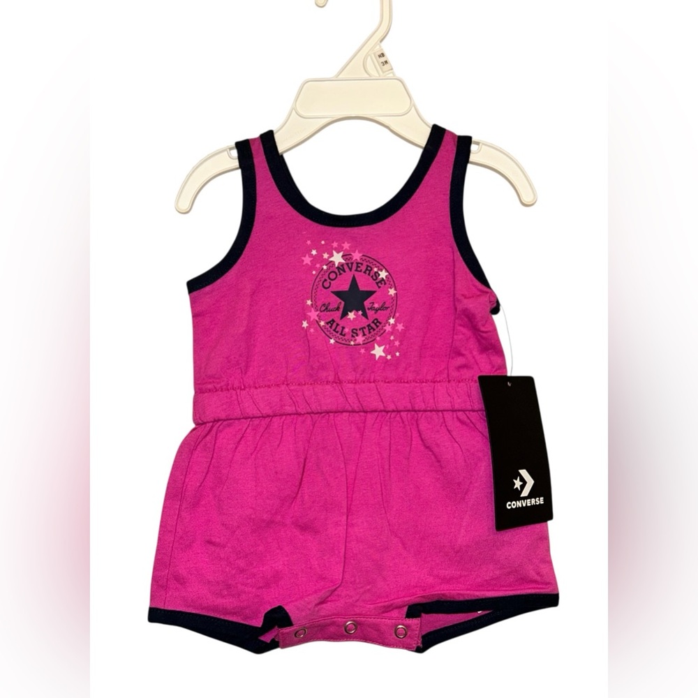 Converse Active Fuchsia Sporty One Piece Romper | 3 Months